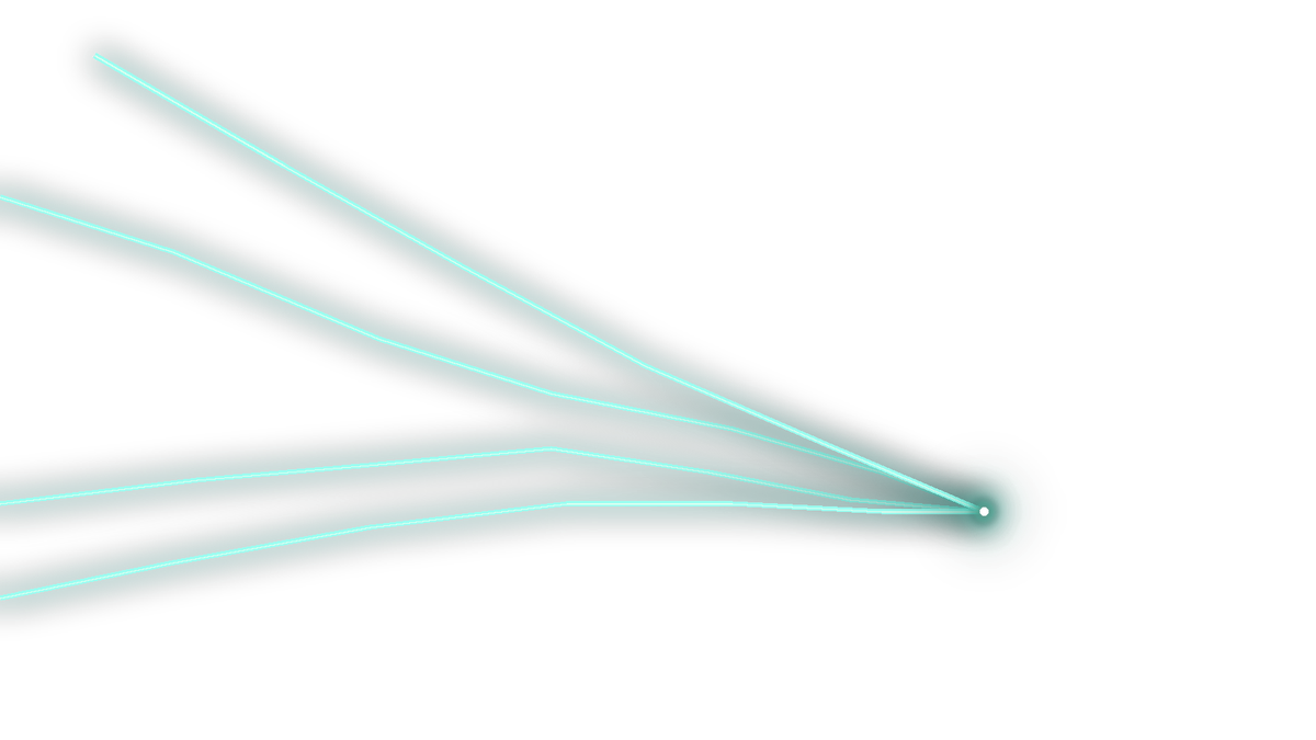 Luzes que representam a velocidade da fibra